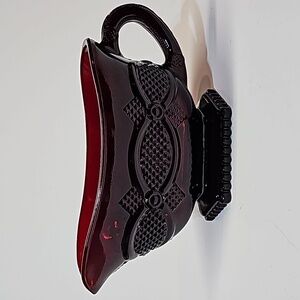 Avon Cape Cod Red Glass Sauce Gravy Boat